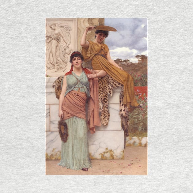 Waiting for the Procession by John William Godward by Classic Art Stall